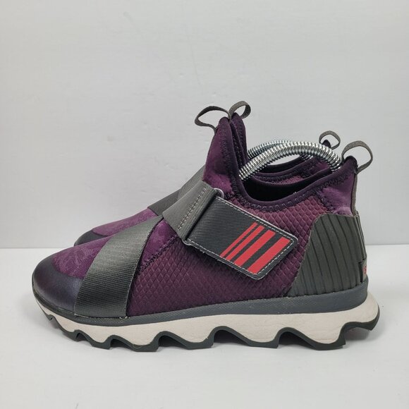 Sorel Kinetic Sneak Women's Purple Knit Slip On Sneakers NL3374-506 US Size 8.5 - Picture 2 of 10